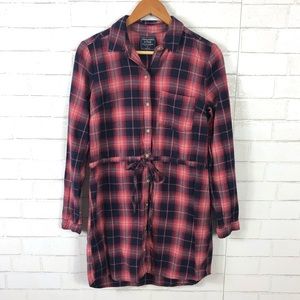 Abercrombie & Fitch Plaid Button Down Shirt Dress